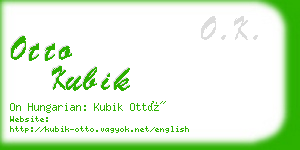 otto kubik business card